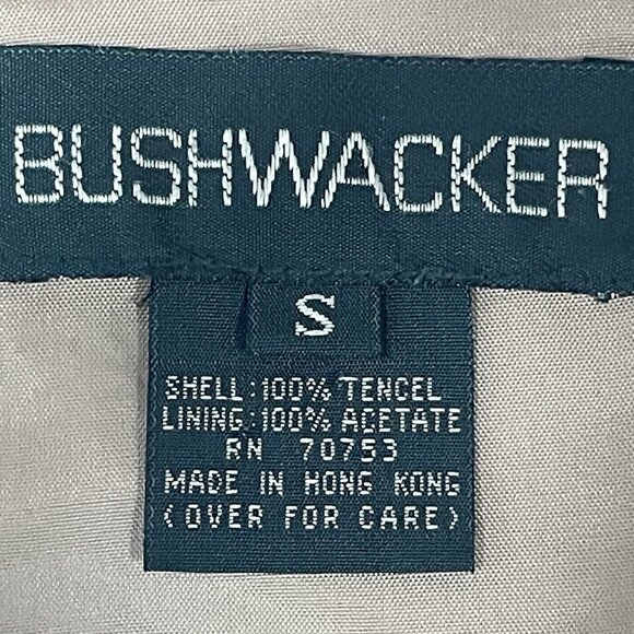 VTG Bushwacker Tan Soft Heavy Textured Buttoned Lined Long Sleeve Shirt Small S - Picture 3 of 10